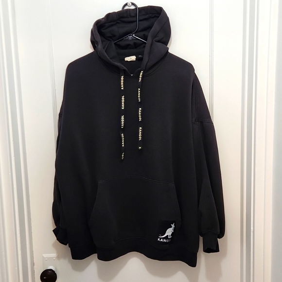 H&M Tops - Kangol x H&M Oversized Women's Faded Black Hoodie Size Large